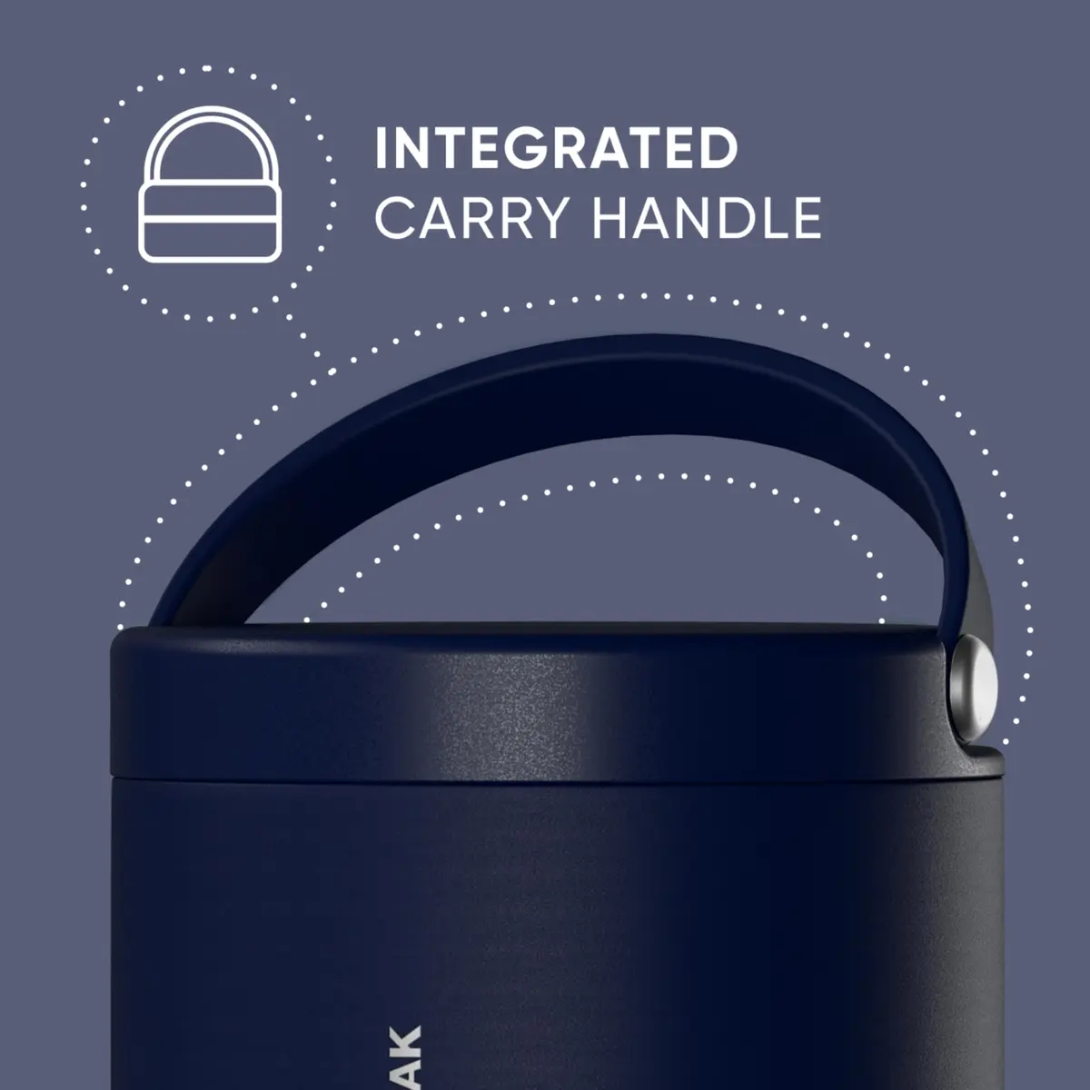 Hydrapeak 18oz Stainless Steel Vacuum Insulated Food Jar | 532ml (18 fl oz) Navy - view 2