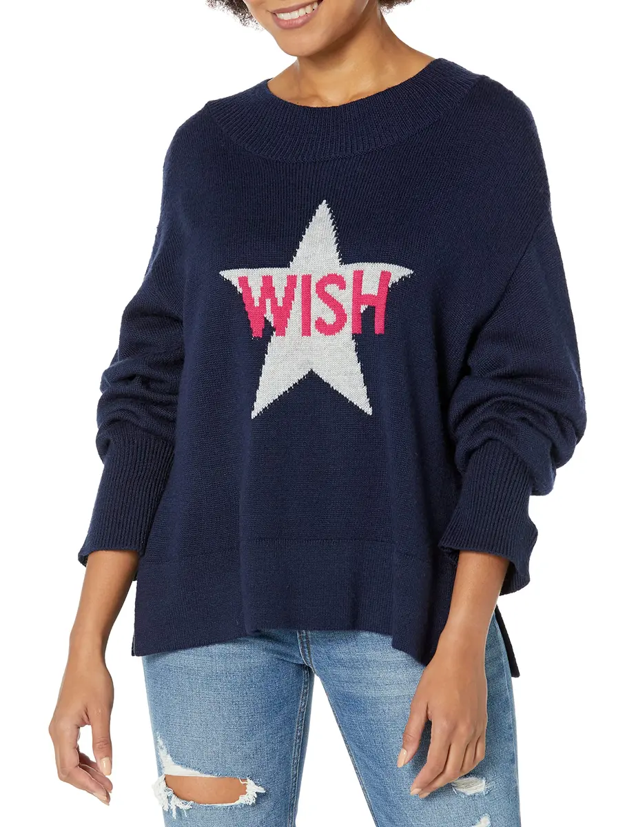 Victor Alfaro Collective Sweater | Multicolored Crew Neck Fitted Cotton, Medium - main product image