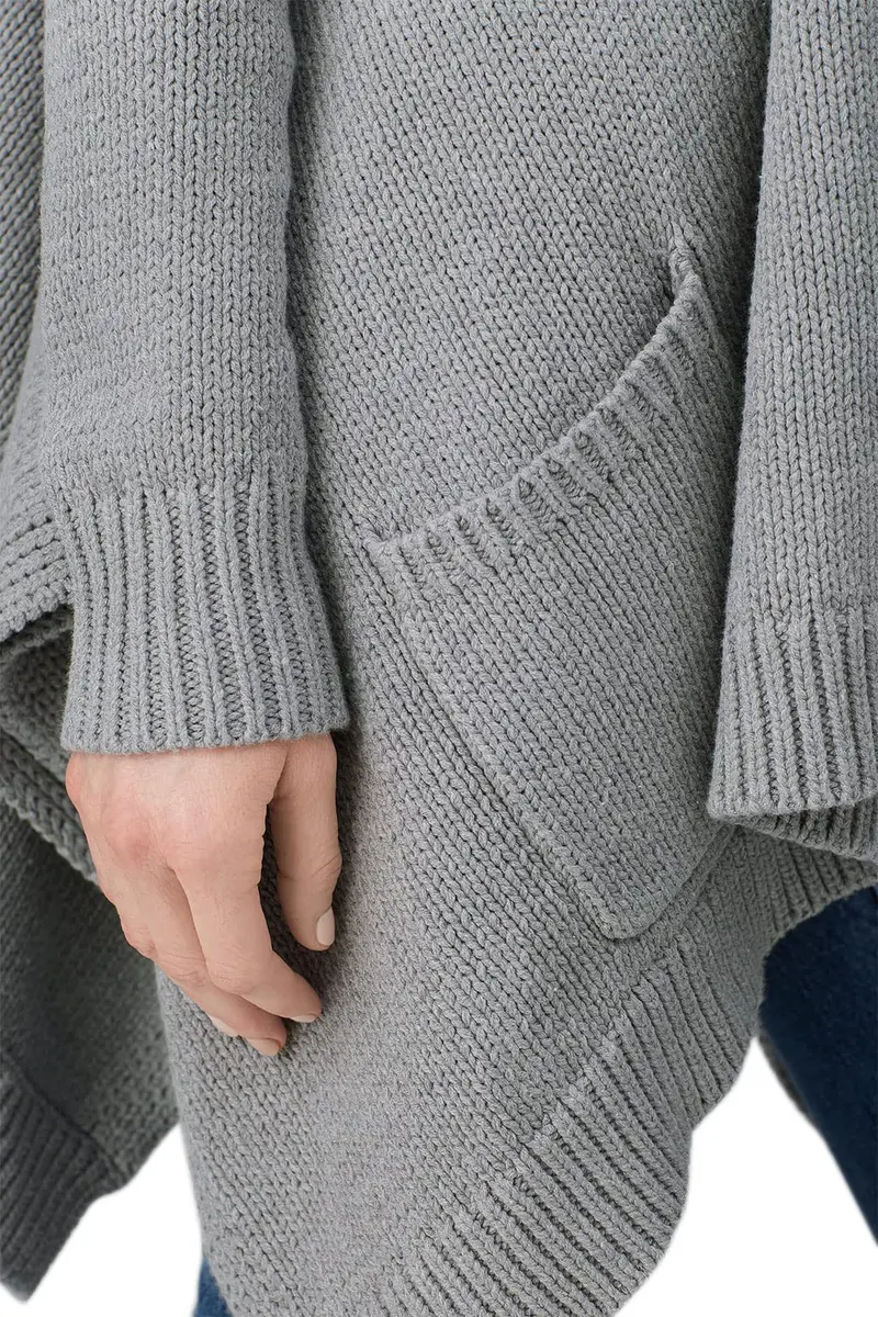 KF/KaufmanFranco Collective Grey Drape Cardigan Large | Open Front, Polyester Blend, Casual Style - view 5