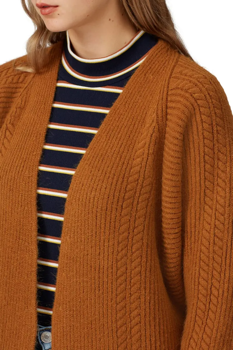 Heartloom Julien Cardigan Small | Cozy Fall Open-Front Sweater with Acrylic & Polyamide - view 5