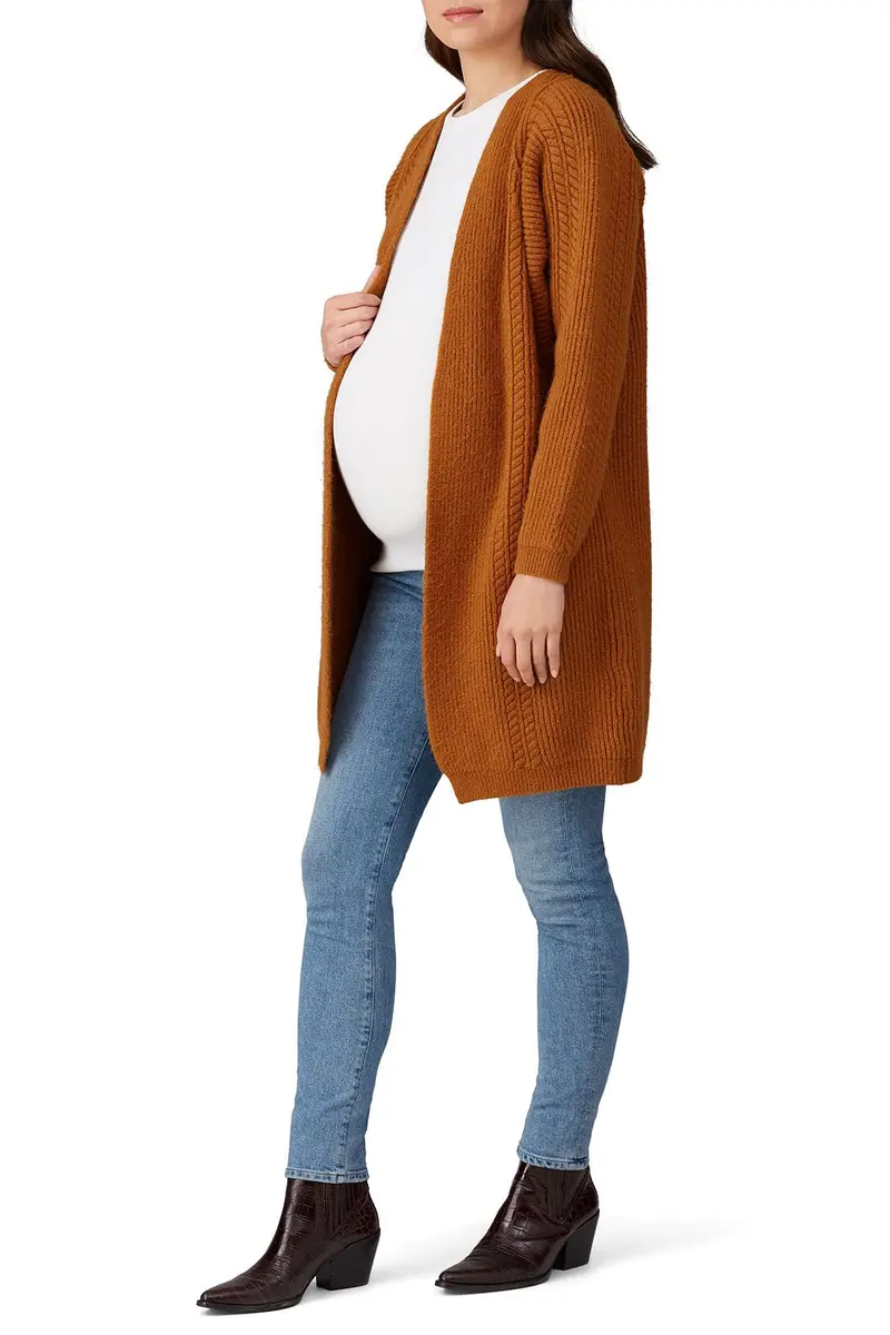 Heartloom Julien Cardigan Small | Cozy Fall Open-Front Sweater with Acrylic & Polyamide - view 6