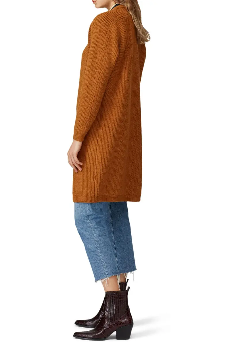 Heartloom Julien Cardigan Small | Cozy Fall Open-Front Sweater with Acrylic & Polyamide - view 3