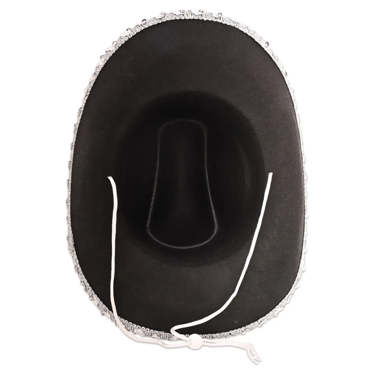 Beistle Black Felt Cowgirl Hat with Gemstones | Novelty Western Costume Accessory - view 4