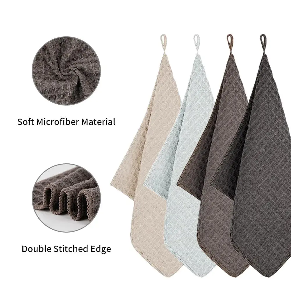 watchget Barista Microfiber Cloths 4 Pack (30cm x 30cm) | Waffle Weave for Espresso Machines & Counters - view 3