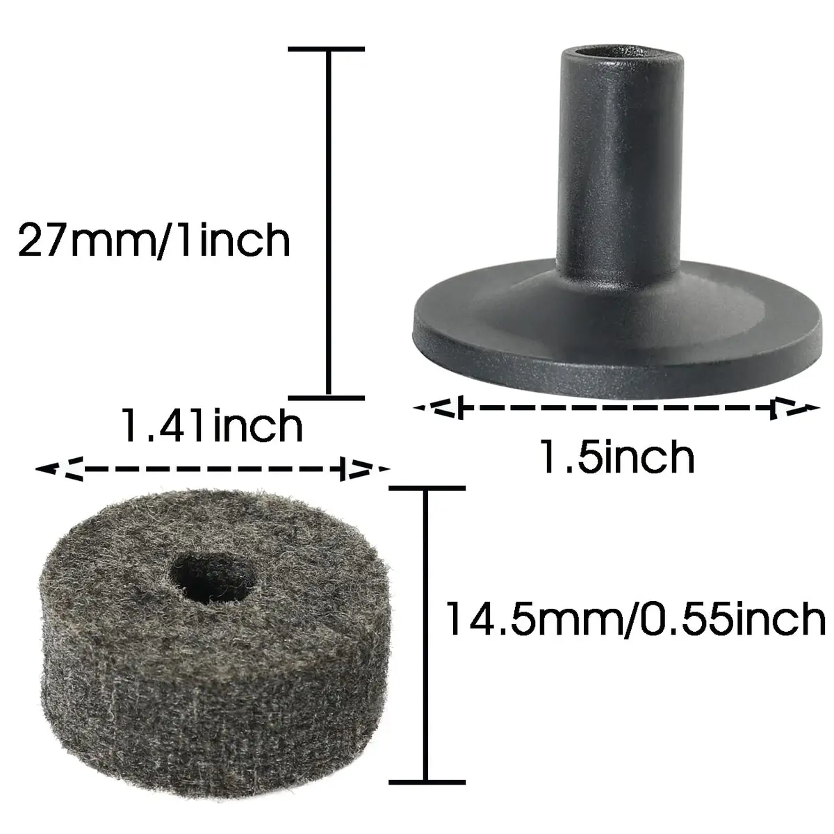 MEETOOT Cymbal Stand Felt Washer 10 Sets | Protects Cymbals & Improves Sound Quality - view 2