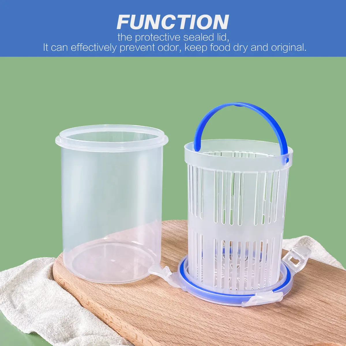 KIKINIKO Pickle Jar 24oz 2Pack | Leak Proof, Lock Lid, Suitable for Kimchi & Pickles - view 5