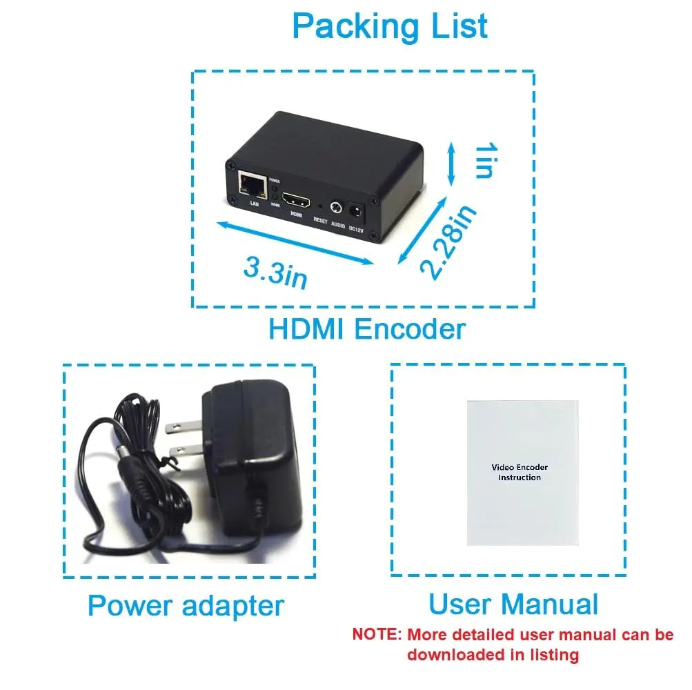 Wilxisum HDMI H.265 H.264 Video Encoder 120g (4.2oz) | Supports SRT/RTMP/RTSP/RTMPS/UDP/HTTP/HLS Protocols - view 10