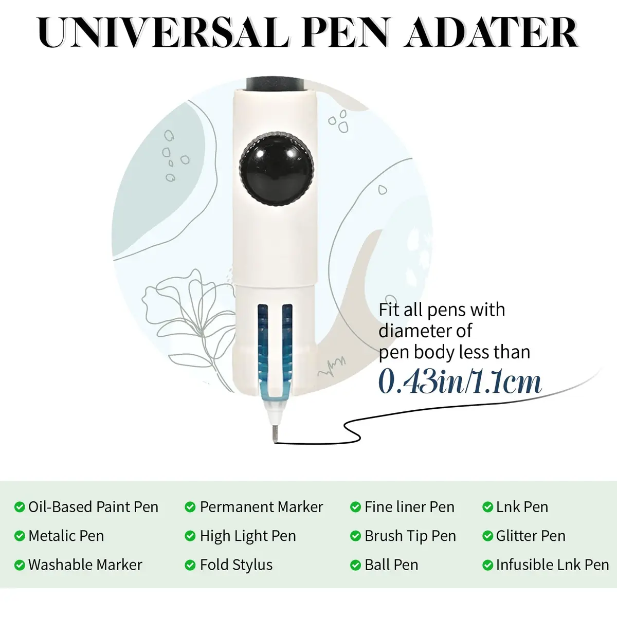 Hadwoer 4-Pack Pen Adapter Set Compatible with Cricut Explore and Maker | Expand Pen Use, Precise Height Adjustment - view 2