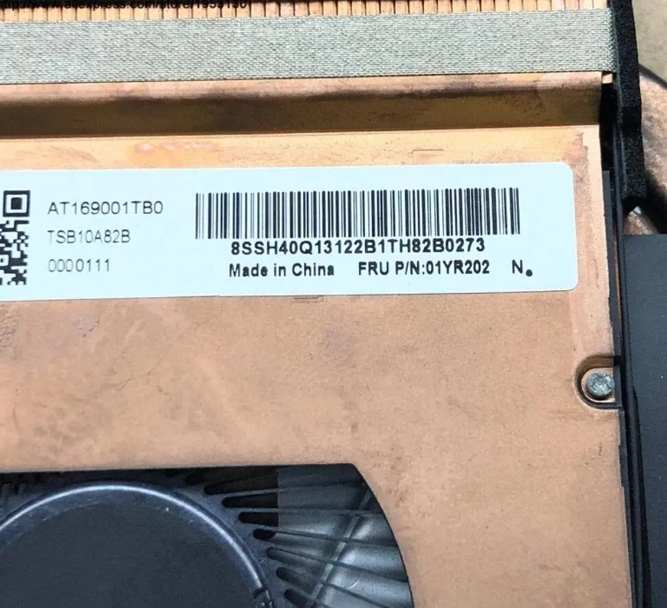 Fleshy Leaf CPU Cooling Fan Heatsink for Lenovo ThinkPad T470 T480 SWG 4-Pin 5000 RPM | Aluminum Air-Based Cooling - view 3