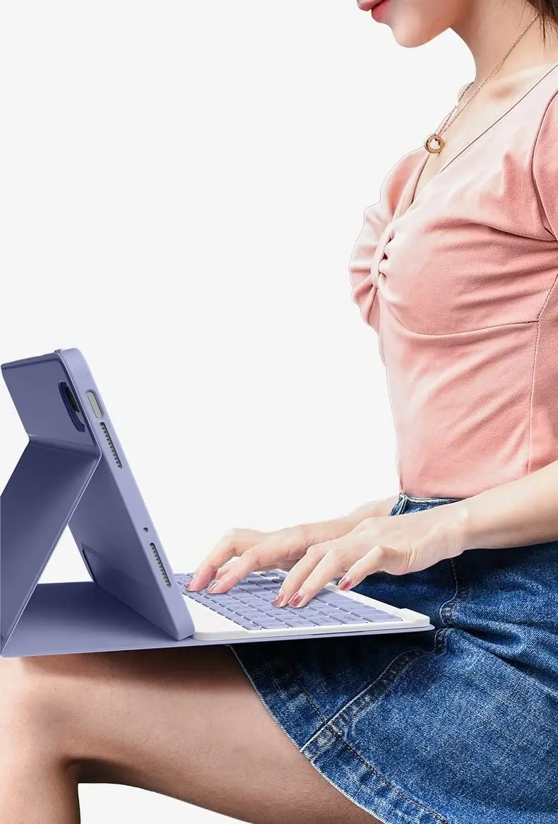 kaitesi Keyboard Case for iPad Air 11 inch (M3/M2)/Air 5th 4th Gen 10.9 Inch/iPad Pro 11 inch 4th/3rd/2nd/1st Gen | Magnetic Detachable Bluetooth Pink - view 8