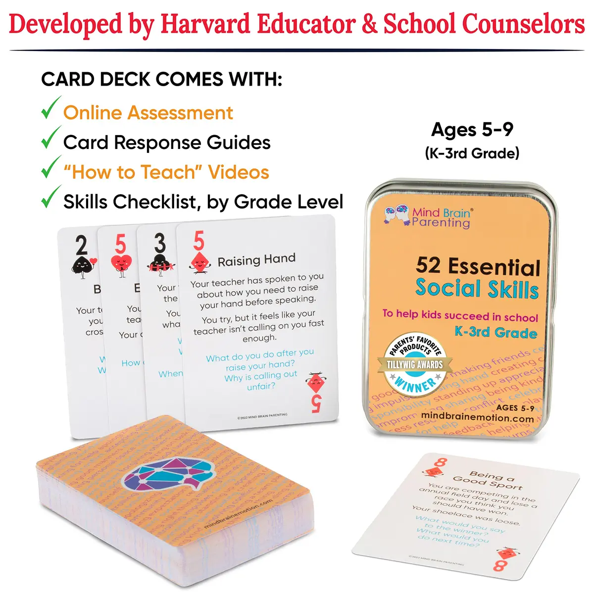 Mind Brain Emotion 52 Essential Social Skills Lessons & Teaching Tool Kit | Social Emotional Learning Activities for Parents, Teachers, School Counselor (Kindergarten, Elementary Kids) - view 2