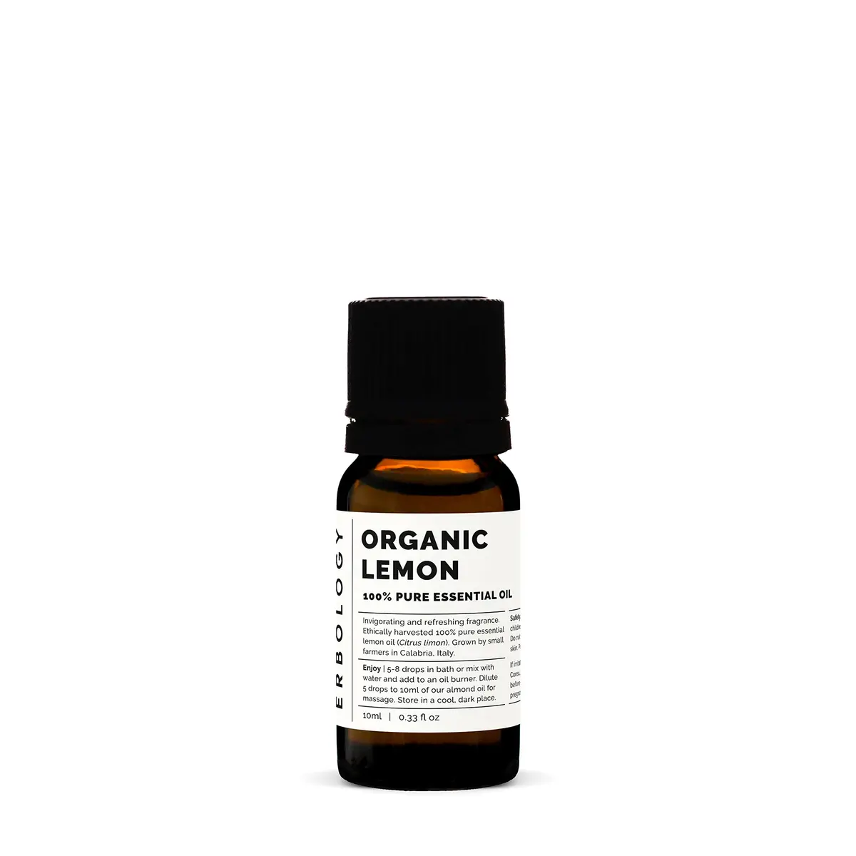 Erbology Lemon Essential Oil 0.34 Fl Oz | Organic & Pure, Refreshing & Invigorating - main product image