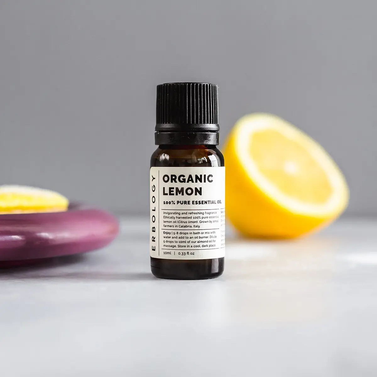 Erbology Lemon Essential Oil 0.34 Fl Oz | Organic & Pure, Refreshing & Invigorating - view 4