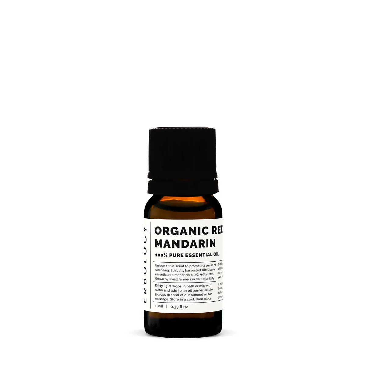 Erbology Red Mandarin Essential Oil 0.34 Fl Oz | Calming & Rejuvenating, Organic, Small Batch - main product image