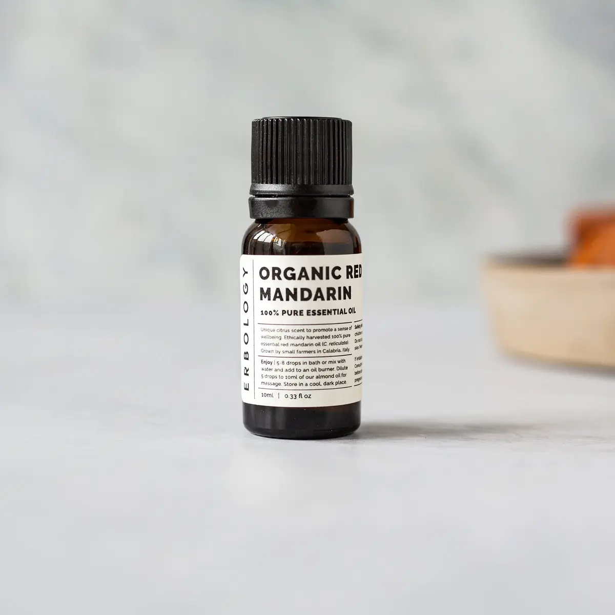 Erbology Red Mandarin Essential Oil 0.34 Fl Oz | Calming & Rejuvenating, Organic, Small Batch - view 3