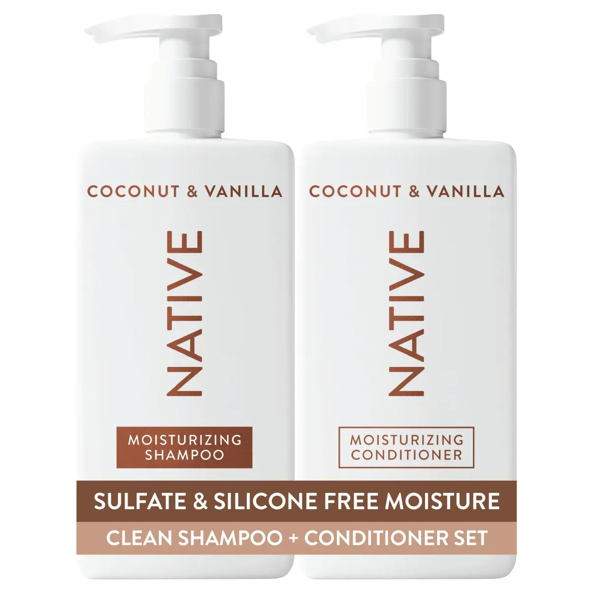 Native Coconut & Vanilla Shampoo and Conditioner Set | 16.5 fl oz (500 ml) Each - main product image