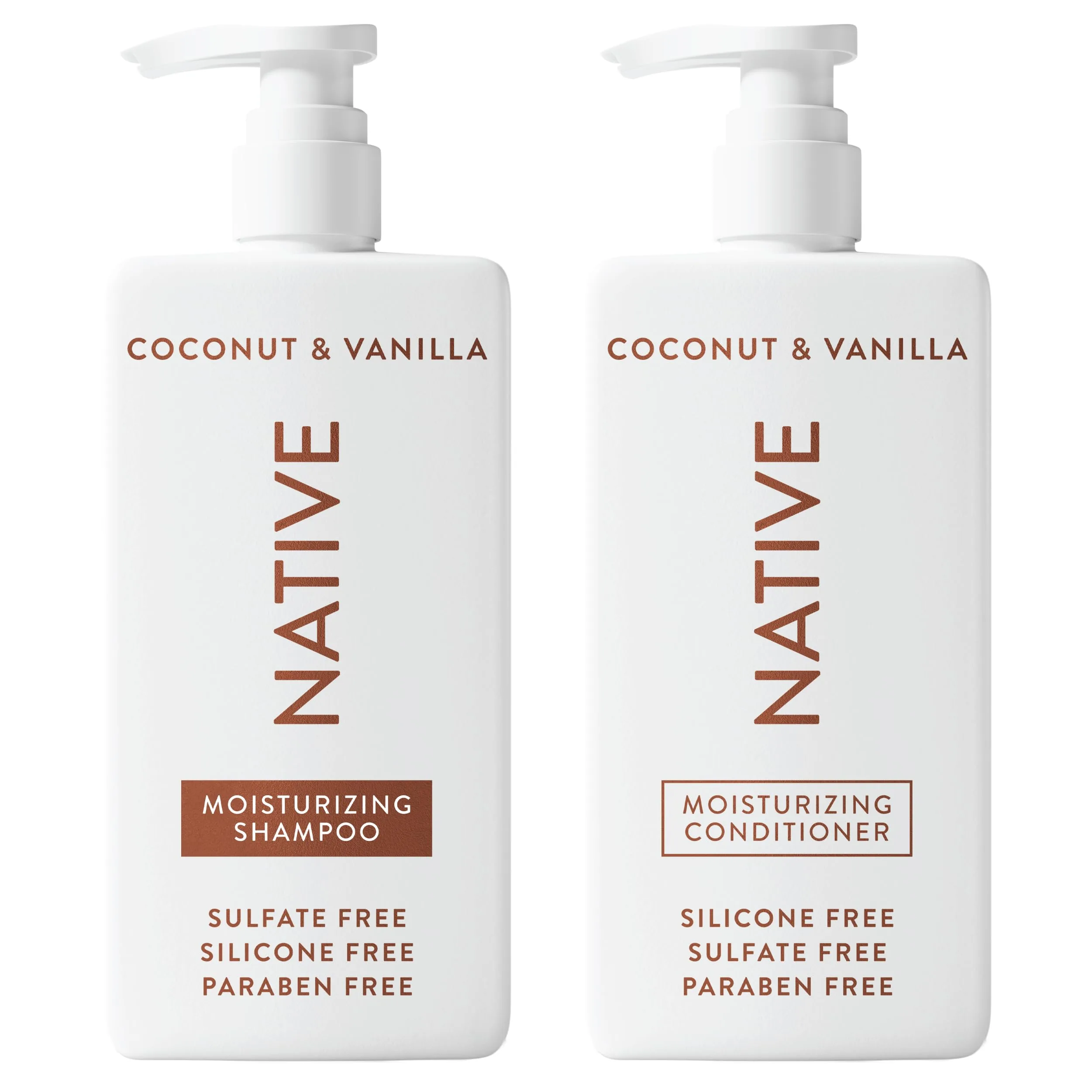 Native Coconut & Vanilla Shampoo and Conditioner Set, 16.5 fl oz each | Hydrates and Nourishes Dry Hair - main product image