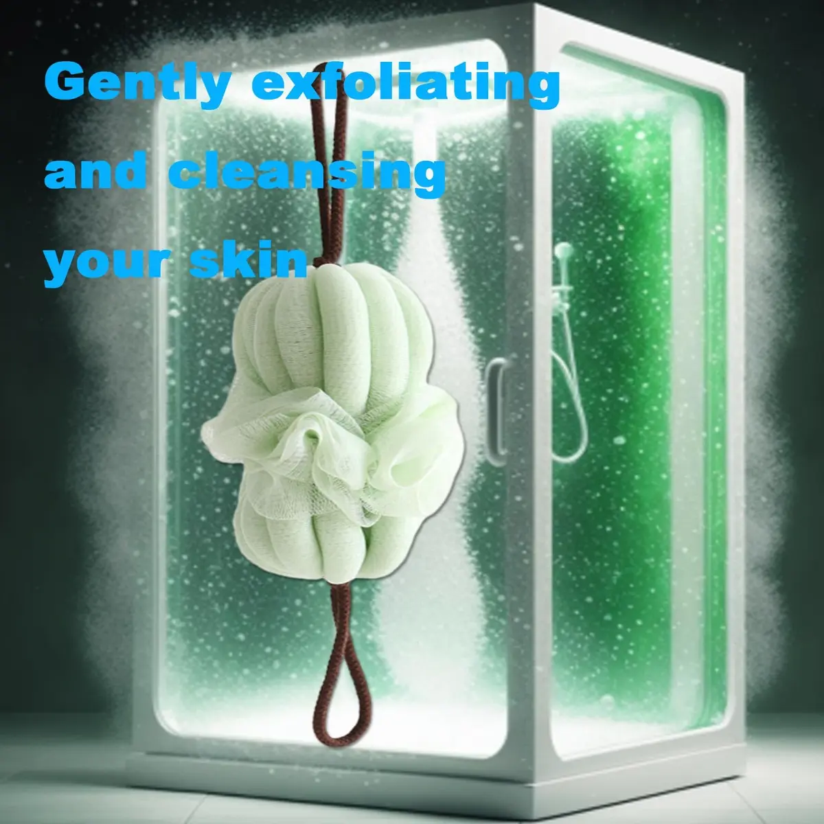 GXBTOPGO Large 85g Green Bath Loofah Sponge for Men & Women | Gentle Exfoliation & Spa Feel - view 4