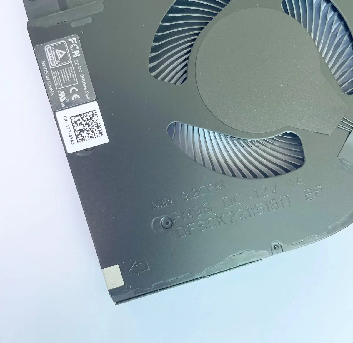 Fleshy Leaf CPU+GPU Cooling Fan Replacement for Dell G15 5510 5511 5515 RTX3060 RTX3050 Series (2-Pack, 9.2/9.6 CFM) - view 7