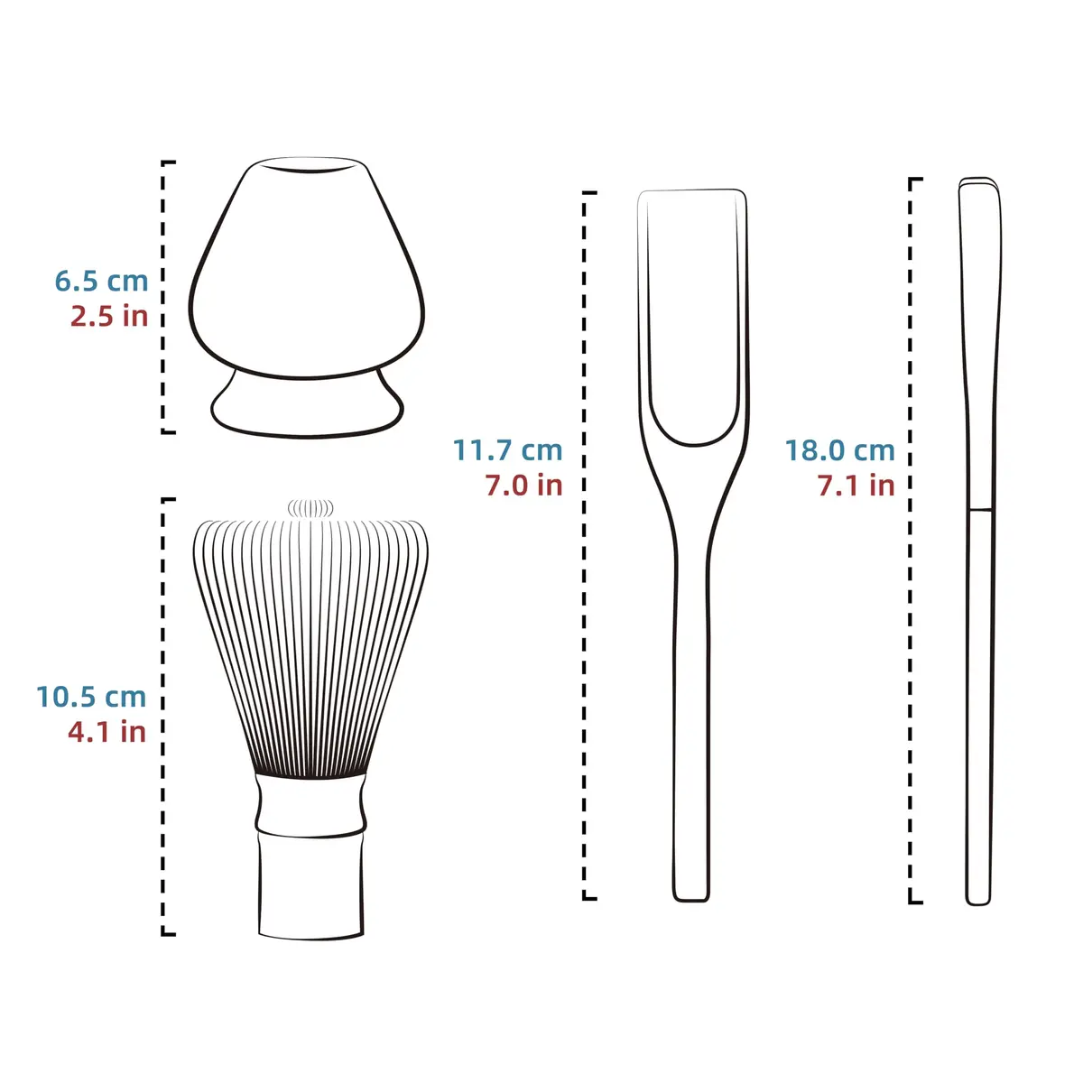 TEANAGOO Matcha Whisk Set, Bamboo Matcha Whisk (Chasen), 4 Pcs, 100 Prongs | Traditional Matcha Accessory - view 7