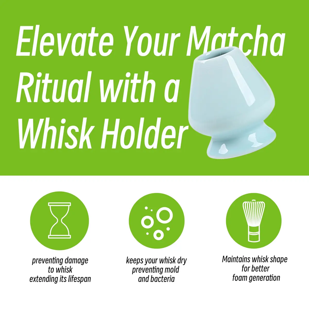 TEANAGOO Matcha Whisk Set, Bamboo Matcha Whisk (Chasen), 4 Pcs | Traditional Starter Matcha Kit with Scoop & Holder - view 5