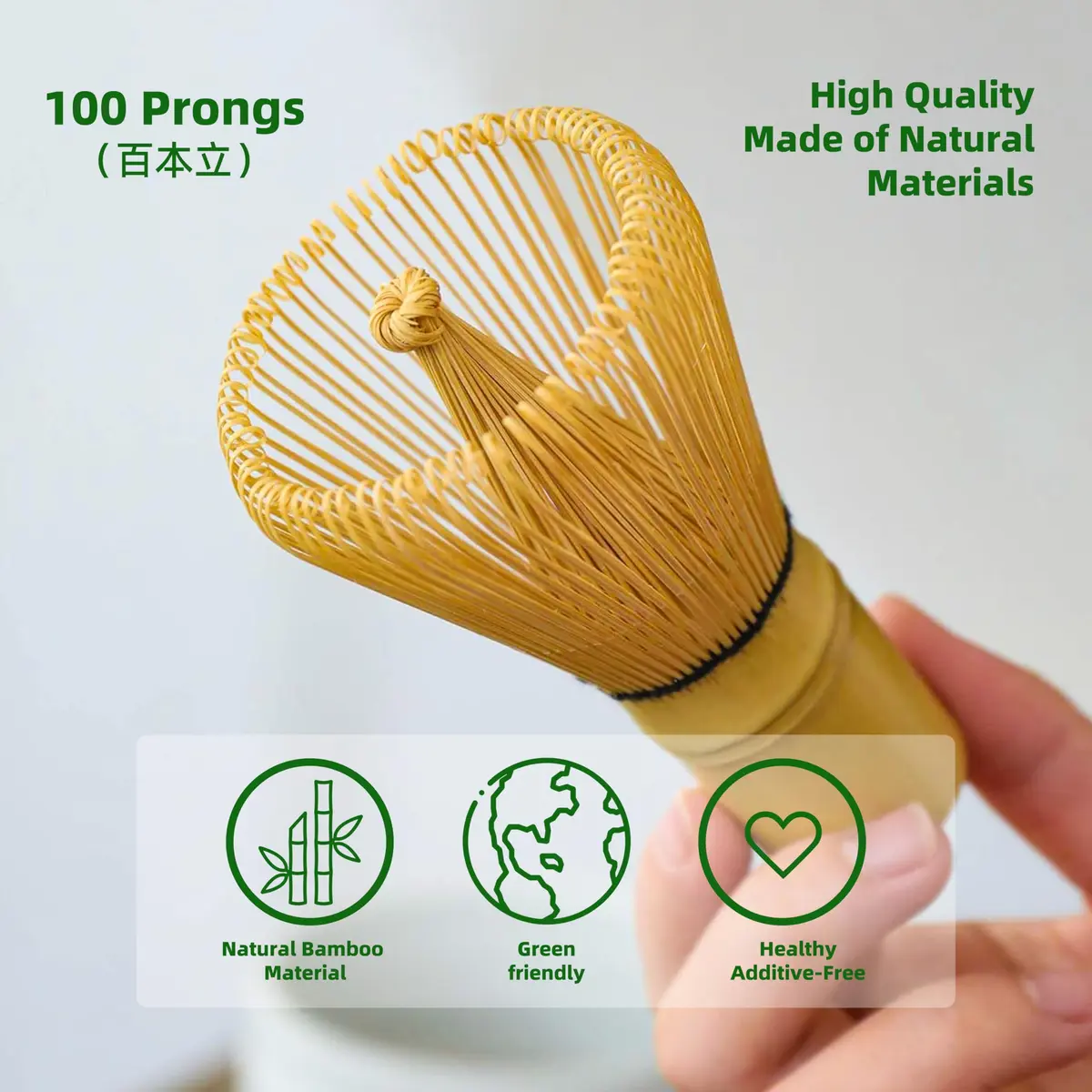 TEANAGOO Matcha Whisk Set, Bamboo Matcha Whisk (Chasen), 4 Pcs | Traditional Starter Matcha Kit with Scoop & Holder - view 4