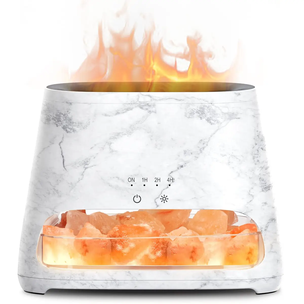 SALKING 2-in-1 Ultrasonic Aroma Diffuser & Himalayan Salt Lamp | Silent, Auto Shut-Off, 150ml - main product image