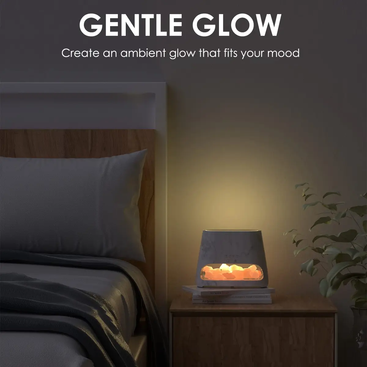 SALKING 2-in-1 Ultrasonic Aroma Diffuser & Himalayan Salt Lamp | Silent, Auto Shut-Off, 150ml - view 5