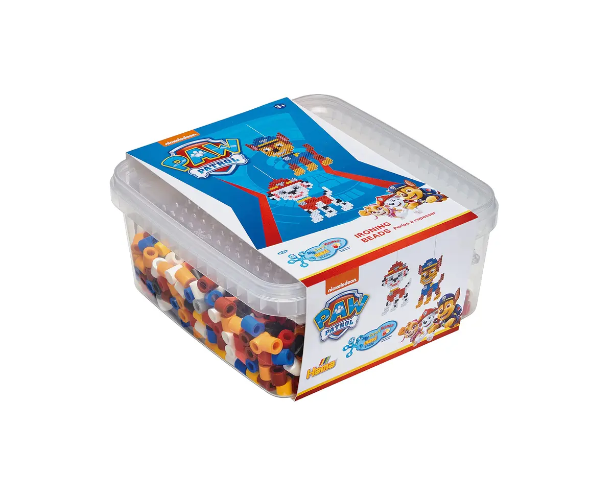 Hama Paw Patrol Maxi Ironing Beads Gift Box with Hexagonal Pegboard, Approx. 900 Beads (10 mm Diameter) | Safe for Children Aged 3+ - main product image