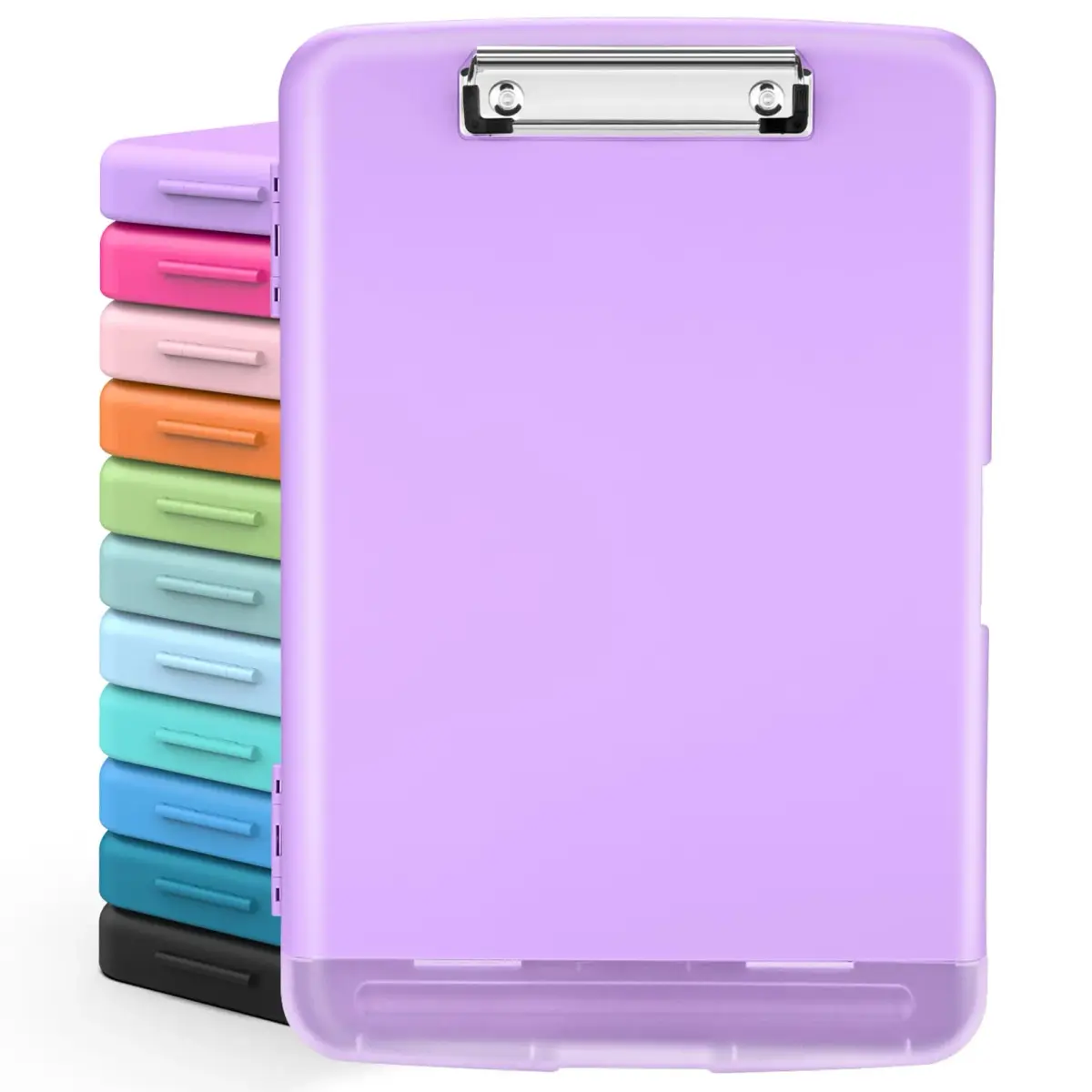 Sooez Storage Clipboard 34cm (13.4") Light Purple | High Capacity with Pen Holder for Students & Teachers - main product image
