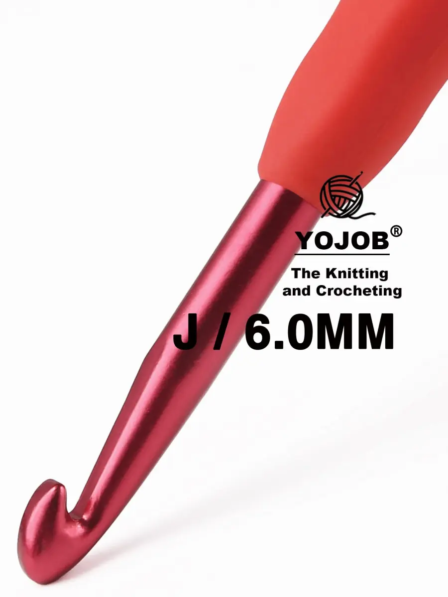 YOJOB Ergonomic Crochet Hooks Set (6mm, 6.5mm) | Smooth Aluminum for Beginners & Advanced - view 6