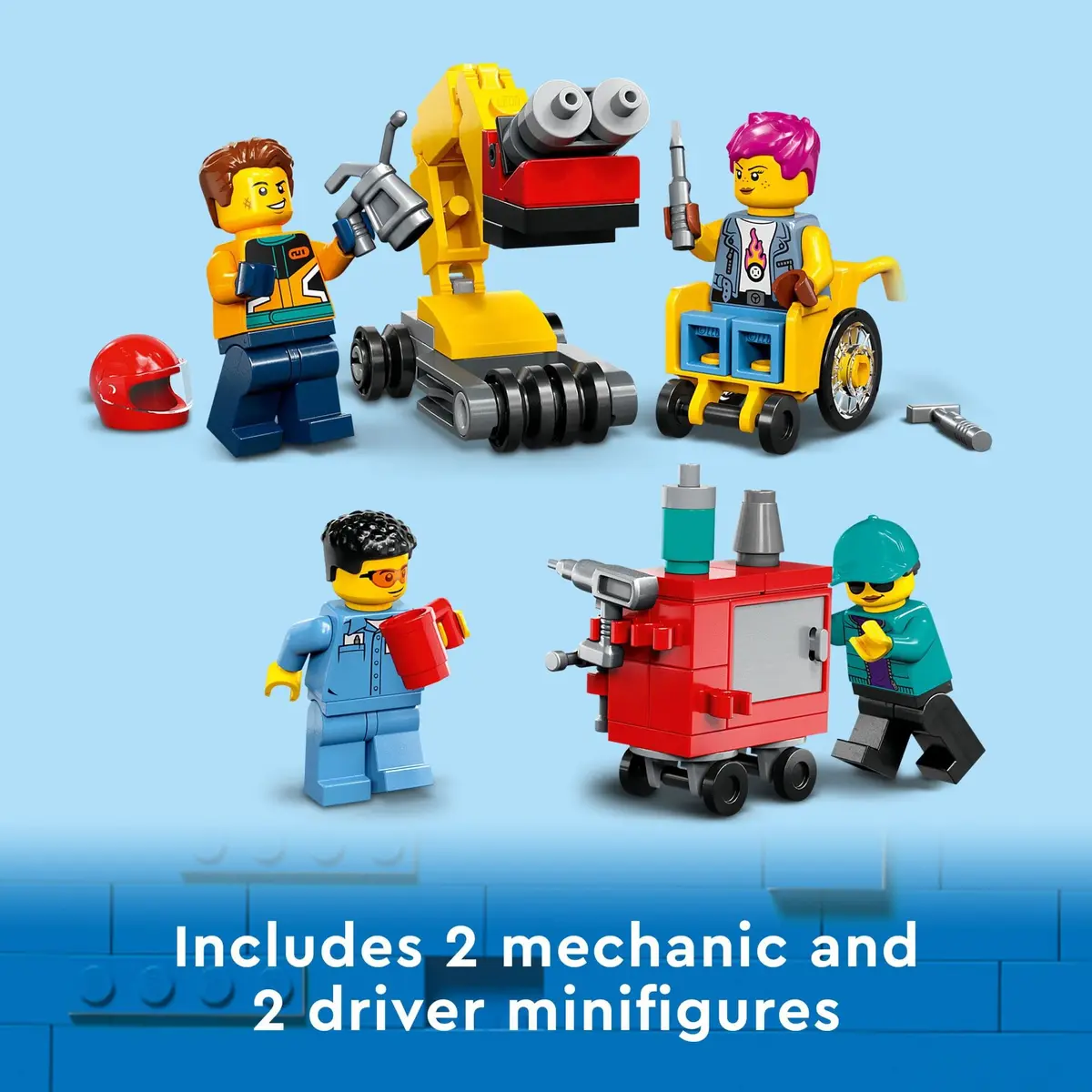 LEGO City Custom Car Garage 60389 | Build & Customize 2 Cars | Gift for Kids 6+ - view 6