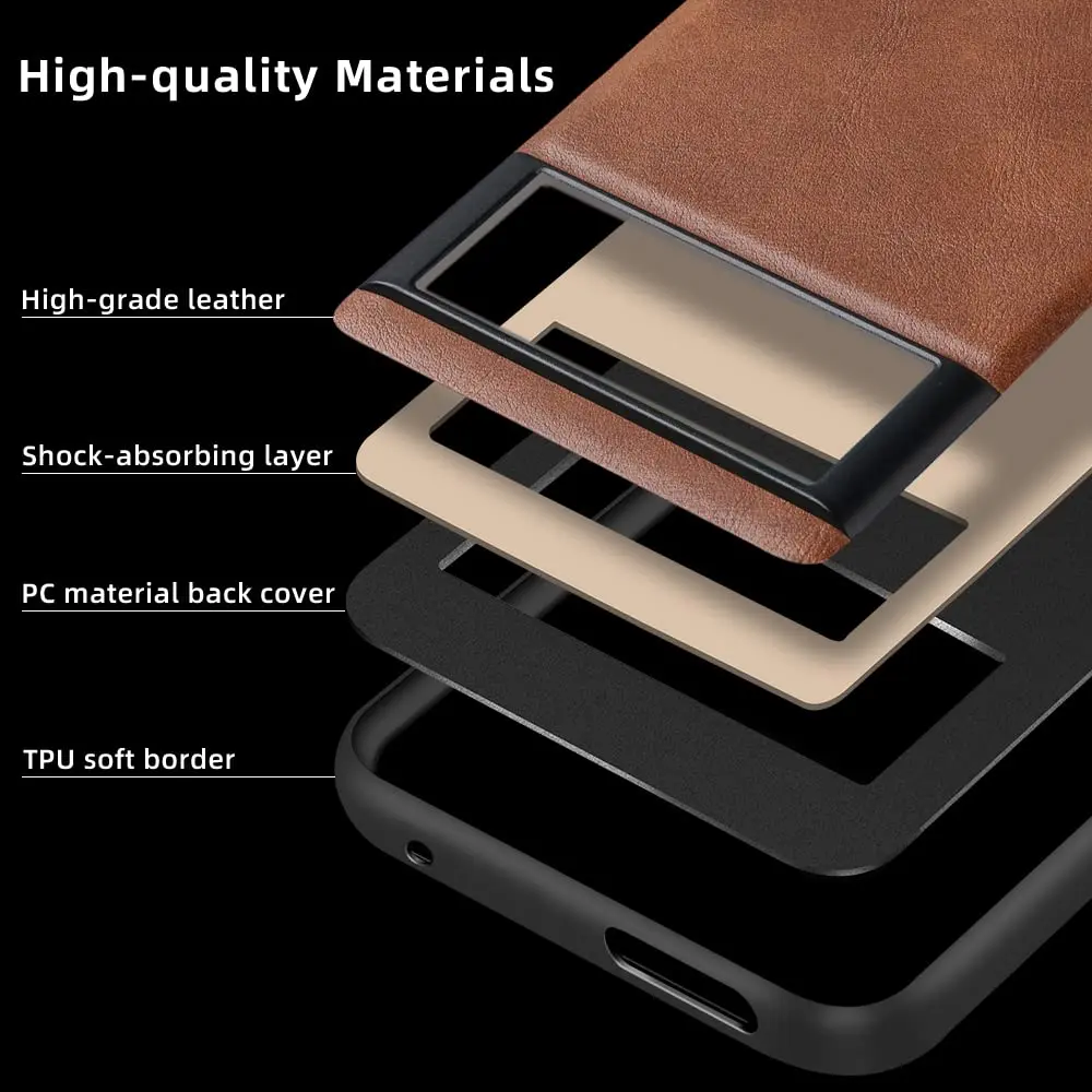 X-level PU Leather Case for Google Pixel 7 Pro | Shockproof, Non-Slip, Vintage Brown - view 3