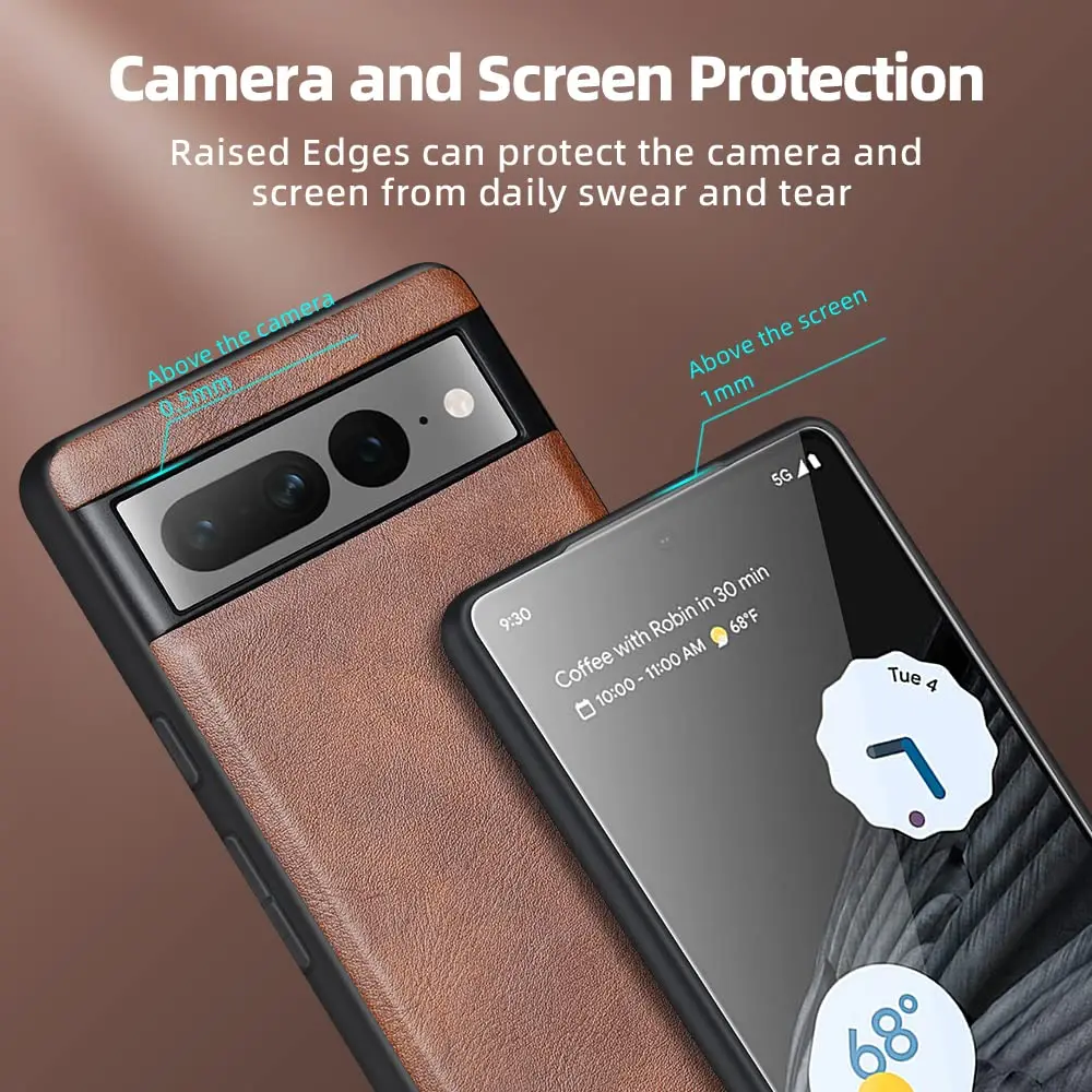 X-level PU Leather Case for Google Pixel 7 Pro | Shockproof, Non-Slip, Vintage Brown - view 4