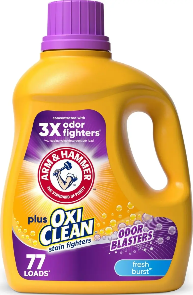 Arm & Hammer Plus OxiClean Odor Blasters Liquid Laundry Detergent Fresh Burst 2850ml (100.5 Fl Oz) | Triple-Power Cleaning - main product image