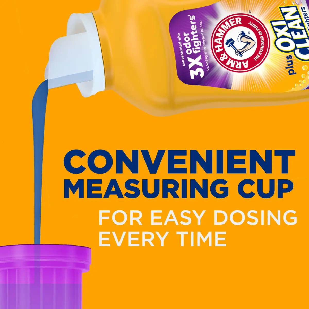 Arm & Hammer Plus OxiClean Odor Blasters Liquid Laundry Detergent Fresh Burst 2850ml (100.5 Fl Oz) | Triple-Power Cleaning - view 9