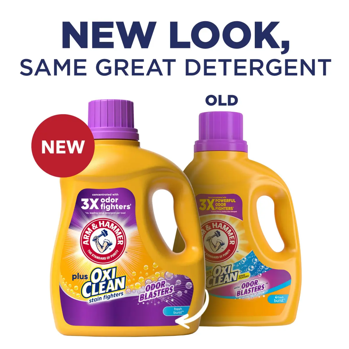 Arm & Hammer Plus OxiClean Odor Blasters Liquid Laundry Detergent Fresh Burst 2850ml (100.5 Fl Oz) | Triple-Power Cleaning - view 2