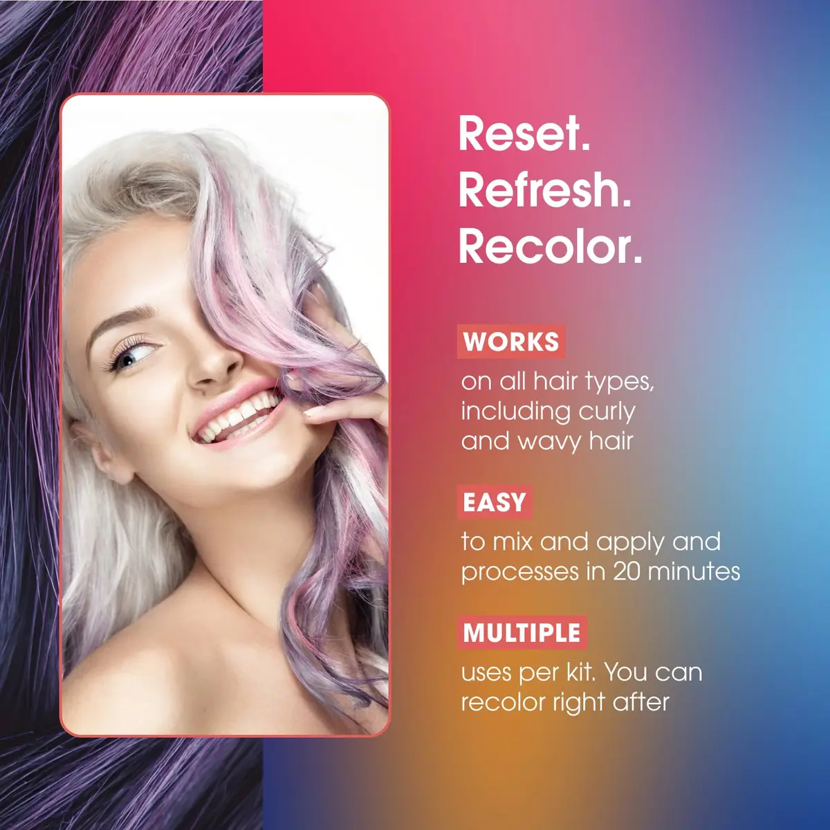 One 'N Only Colorfix Semi Permanent Hair Color Remover Kit 2.67 Oz Pack of 3 | Nourishing Argan Oil for Versatile Color Correction - view 4