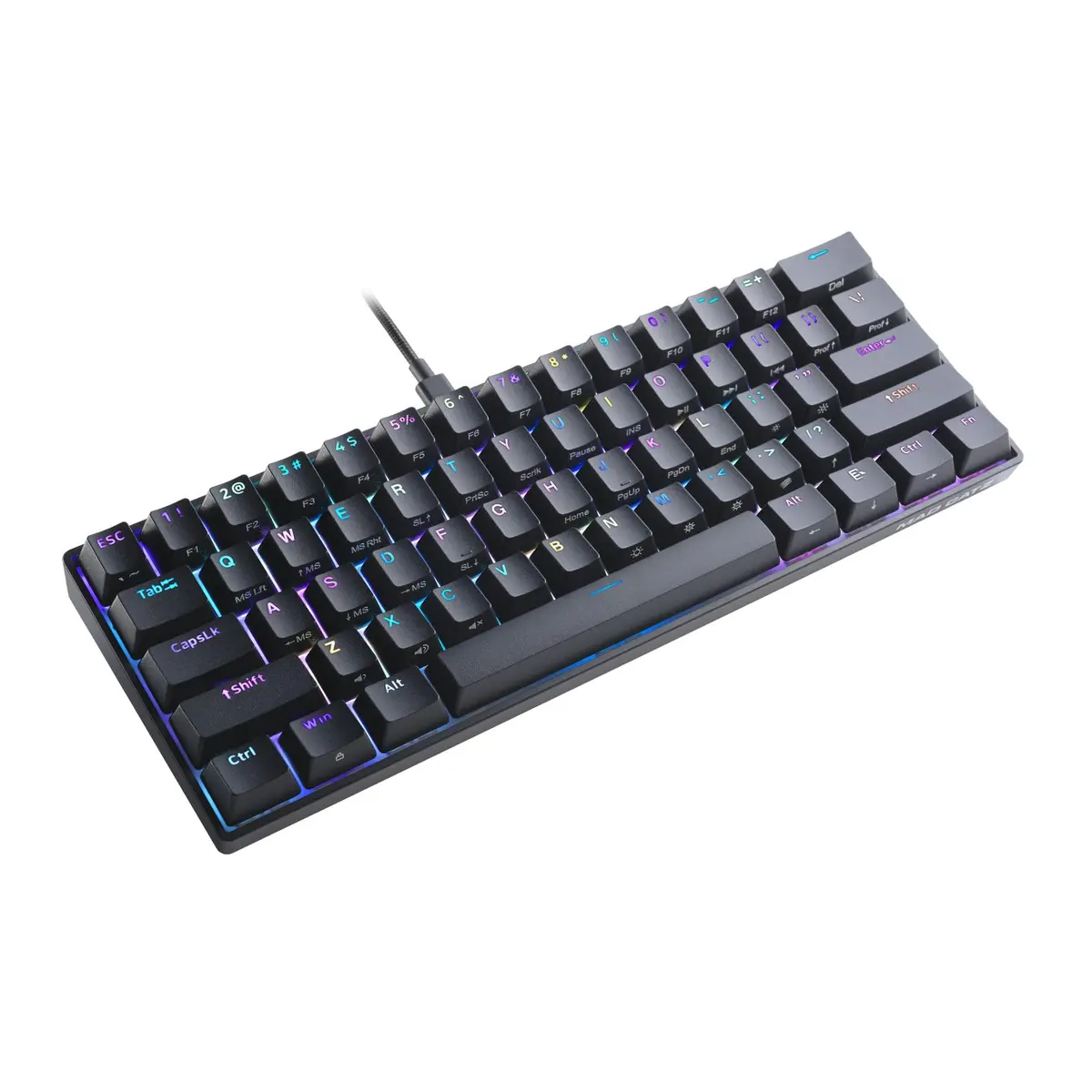 Mad Catz S.T.R.I.K.E. 6 60% RGB Mechanical Keyboard Compact 61 Keys | Responsive Gaming & Office Use - view 2