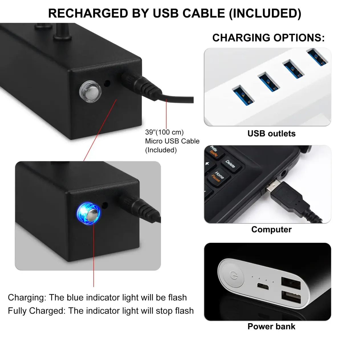 RAIFOOLLY Battery Operated Picture Light, 16" Art Light, Nickel | Wireless Wall Sconce with Rechargeable Battery & Remote Control - view 5