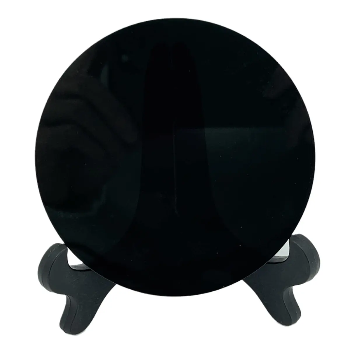 AGERYU Black Obsidian Scrying Mirror 150mm (5.9in) | Feng Shui Divination Tool - view 8