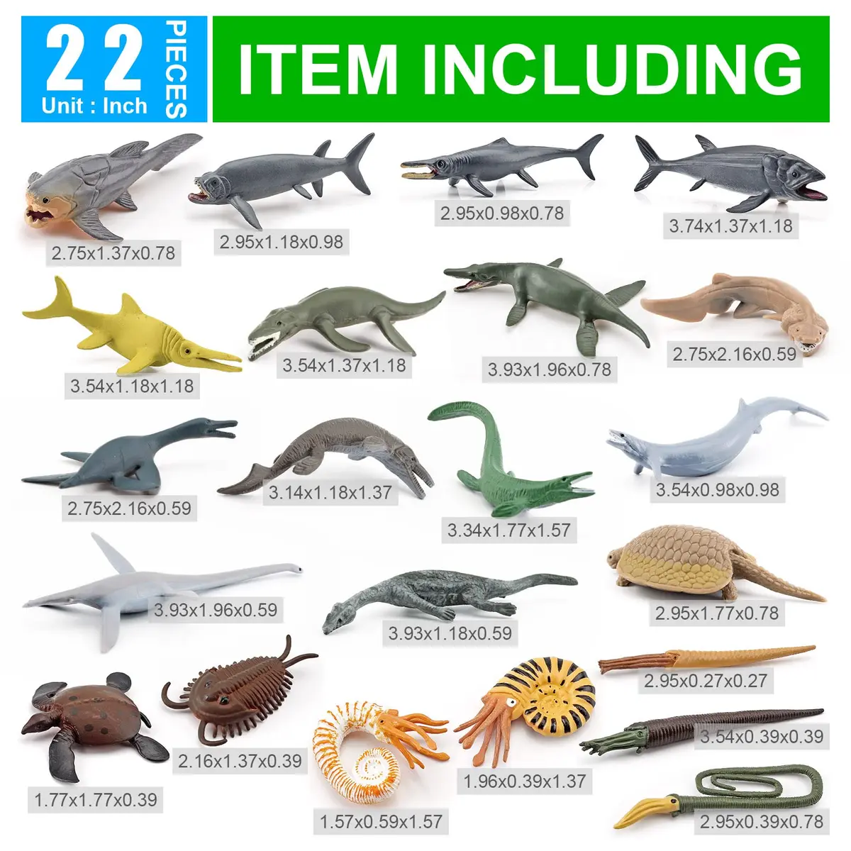 GUFOPONAS 22PCS Prehistoric Sea Creatures Toy Set | 4 Inch Marine Animal Figures for Kids - view 6