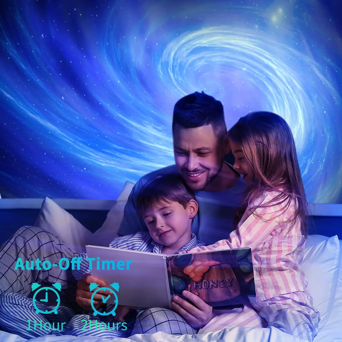 AIRIVO Galaxy Star Projector | 3-in-1 Night Light, Music & White Noise | Bedroom & Party Decor - view 5