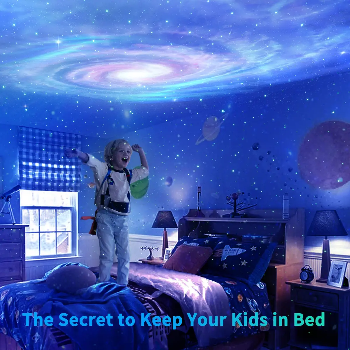 AIRIVO Galaxy Star Projector | 3-in-1 Night Light, Music & White Noise | Bedroom & Party Decor - view 6