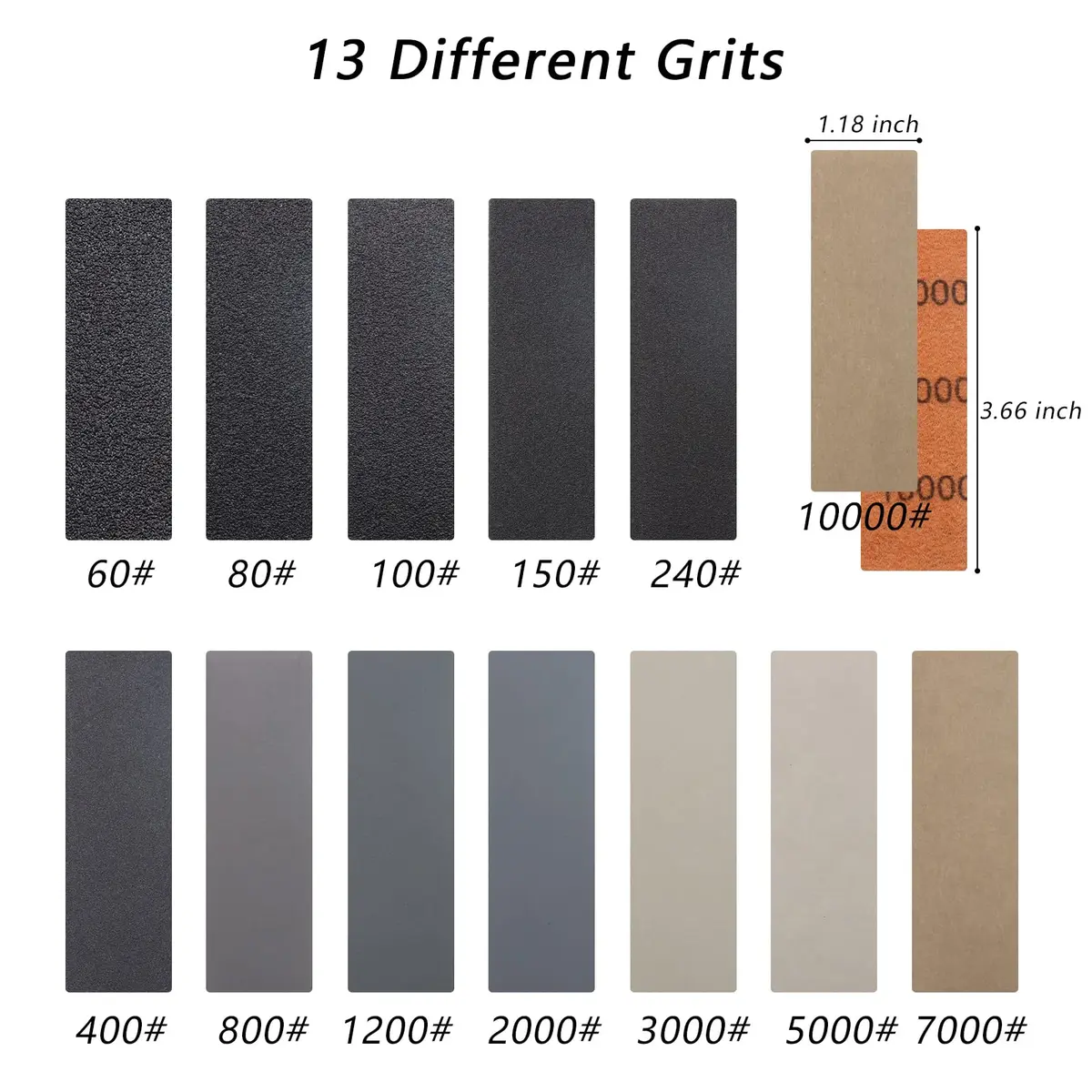 ZEHIQ 3.5"x1" Detail Hand Sanding Block & 130Pcs Sandpaper Assortment | Fine Silicon Carbide Grit for Crafts & Repairs - view 3
