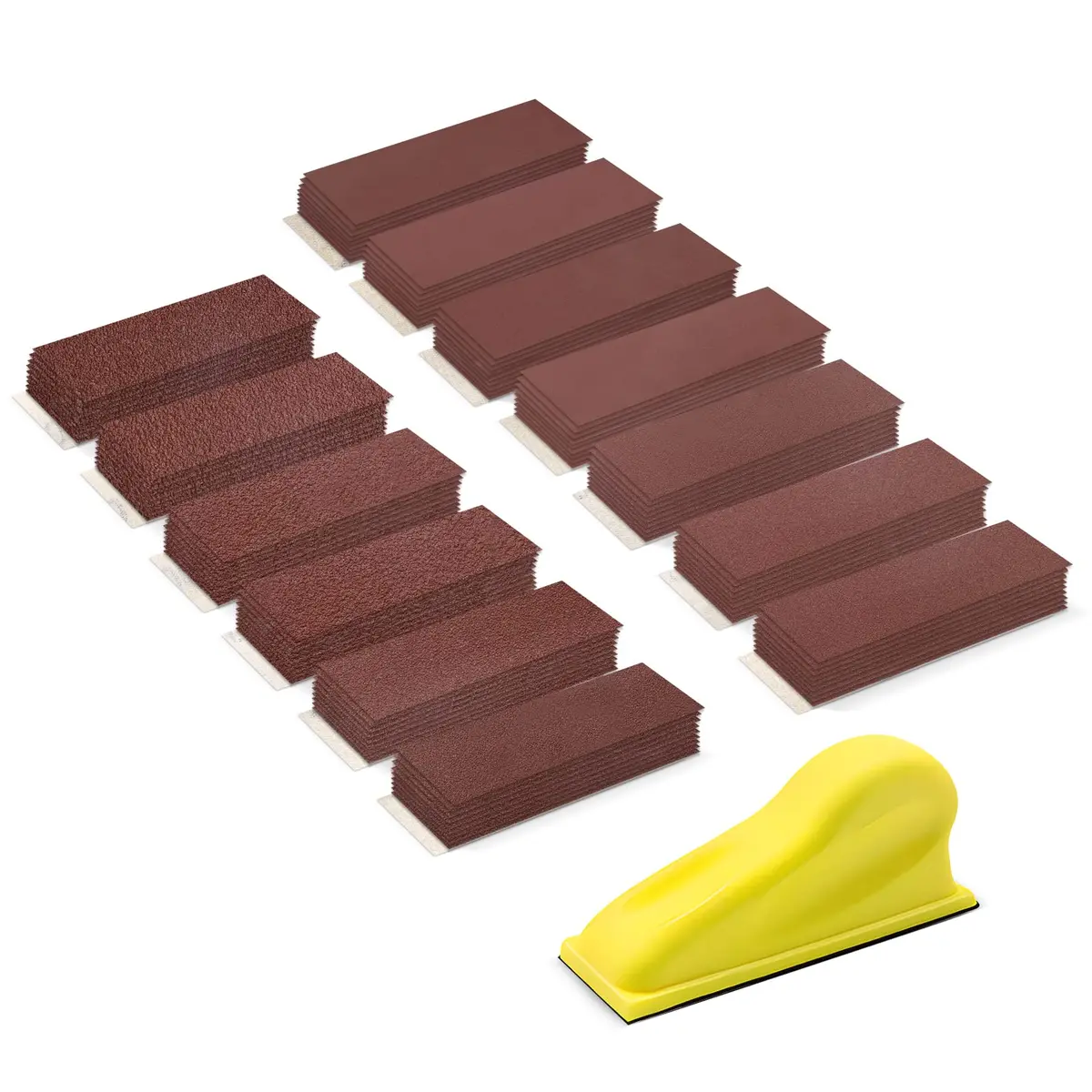 ZEHIQ 3.5"x1" Detail Hand Sanding Block & 130Pcs Sandpaper Assortment | Precision Small Projects - main product image