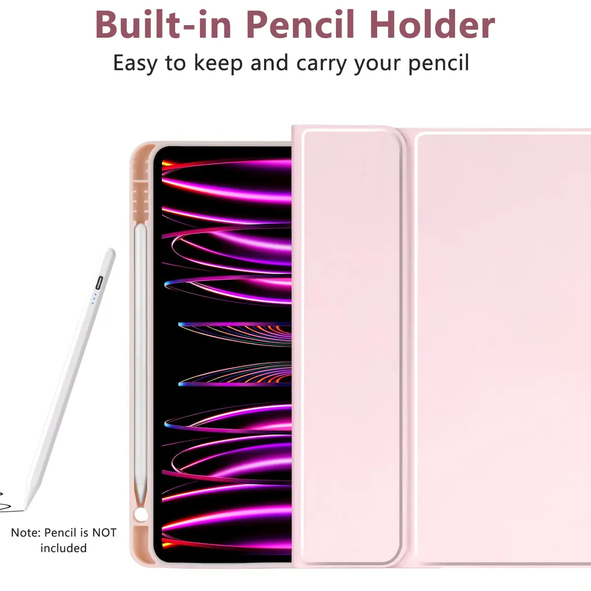 CC Store Keyboard Case for iPad Air 11 Inch Pink | Detachable Bluetooth Keyboard & Pencil Holder - view 4