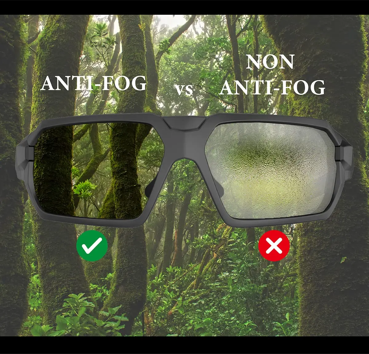 HTS HUNTERSKY Q37 Anti Fog Tactical Shooting Glasses Large | Ballistic Eye Protection OSHA - view 6