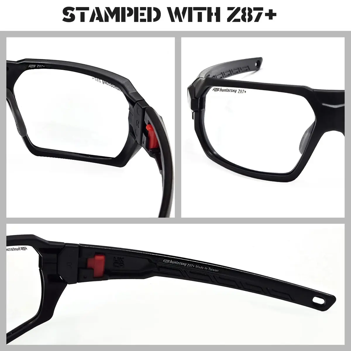 HTS HUNTERSKY Q37 Anti Fog Tactical Shooting Glasses Large | Ballistic Eye Protection OSHA - view 8