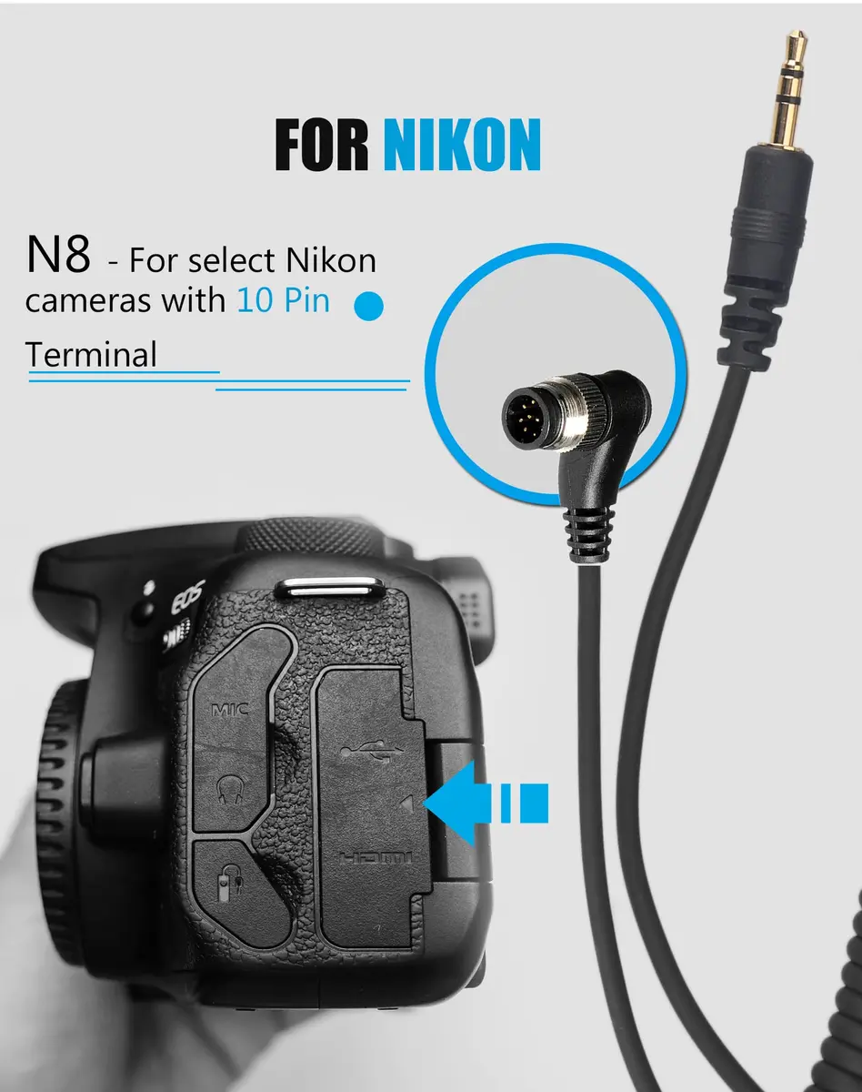 AODELAN Wireless Remote Control for Nikon Cameras | Timer Remote Shutter Release with Timer & Wireless Functions - view 6